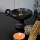 Keramisk Røkelsesbrenner - Sort Ritualskål thumbnail