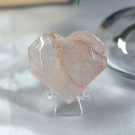 Flammekvarts Hjerte #5 - Indre Ild i Fasettslipt Form thumbnail