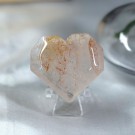 Flammekvarts Hjerte #3 - Indre Ild i Fasettslipt Form thumbnail
