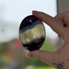 Regnbue Fluoritt Håndstein #1 thumbnail