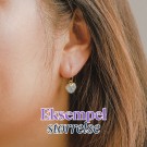 Luna Norte ~ Conversation Heart Mini Hoop Øredobber – Blå Safir thumbnail