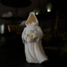 Hvit Spøkelse m/hodeskalle - Telysholder thumbnail