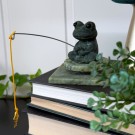 Frosk på Fisketur i Grønn Serpentin m/roterende base #1 thumbnail