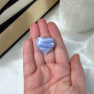 Mini Blue Lace/Blonde Agat Hjerte #1 thumbnail