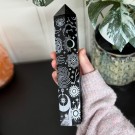 Stort Svart Obsidian Tårn - Cosmic Mystica Sølv 22cm thumbnail