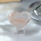 Flammekvarts Hjerte #1 - Indre Ild i Fasettslipt Form  thumbnail