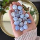 Blonde Agat Tromlet Små (Blue Lace) thumbnail