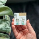 Luna Norte ~ Tropical Tide Huggie Hoop Øredobber - Ekte Larimar  thumbnail