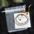 Divine Dulcet ~ Waikiki (Rosenkvarts & 24K Dobbeltlags Armbånd + Vel Unt hjerte) thumbnail