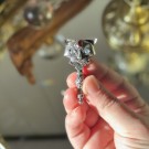 Magisk Katteamulett - Labradoritt & Rød Granat thumbnail