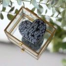 Snøfnugg Obsidian Hjerte #1 thumbnail