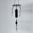 Witchy Svart Obsidian Oppheng ~ Flaggermus, Stjerner & Magi thumbnail