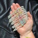 Bergkrystall Krystallchips Armbånd - Blomster Edition (JUSTERBAR) ~velg farge thumbnail