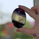 Regnbue Fluoritt Håndstein #1 thumbnail