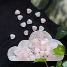 Rosenkvarts Krystallperler - Hjerteform 5stk thumbnail