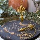 Stor Spiral Pendel - Gull thumbnail