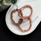 Krystallhjerte Armbånd - Jordbærkvarts  thumbnail