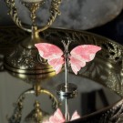 Unik Rhodokrositt Sommerfuglvinger m/stand #1 thumbnail