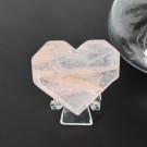 Flammekvarts Hjerte #1 - Indre Ild i Fasettslipt Form thumbnail