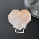Flammekvarts Hjerte #3 - Indre Ild i Fasettslipt Form thumbnail