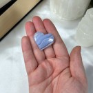 Mini Blue Lace/Blonde Agat Hjerte #2 thumbnail