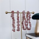 Jordbærkvarts Krystallchips Armbånd thumbnail