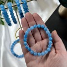 Blå Kalsedon Armbånd, 8mm thumbnail