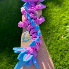 Stor Axolotl Dragon - Rosa & Blå thumbnail