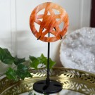 Flammekvarts Pentagram med Metallstativ - Kraft & Beskyttelse  thumbnail