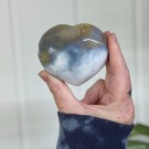 Stor Chunky Orca Agat Hjerte #7 (Spekkhoggersteinen) thumbnail