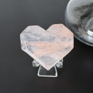 Flammekvarts Hjerte #1 - Indre Ild i Fasettslipt Form thumbnail