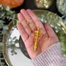 Stor Spiral Pendel - Gull thumbnail