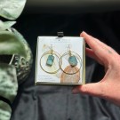 Luna Norte ~ Stoney Hoop Øredobber - Labradoritt thumbnail