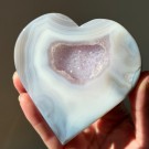 Agat Hjerte med drusy Ametyst thumbnail