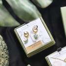 Luna Norte ~ Sky Gazing Mismatched Hoop Øredobber - Akvamarin thumbnail