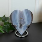 Mørk Drusy Agat Hjerte thumbnail