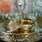 Stor Røkelsesskål i Messing med Stjernelokk thumbnail