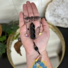 Witchy Svart Obsidian Oppheng ~ Flaggermus, Stjerner & Magi thumbnail