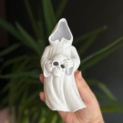 Hvit Spøkelse m/hodeskalle - Telysholder thumbnail