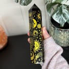 Stort Svart Obsidian Tårn - Cosmic Mystica Gull 22cm thumbnail