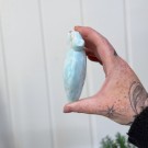 Blå Sky Kvarts Anatomisk Hjerte** thumbnail