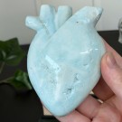 Blå Sky Kvarts Anatomisk Hjerte** thumbnail