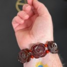 Chunky Blomster Karneol Krystall Armbånd thumbnail