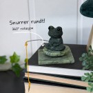 Frosk på Fisketur i Grønn Serpentin m/roterende base #1 thumbnail
