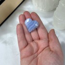 Mini Blue Lace/Blonde Agat Hjerte #3 thumbnail