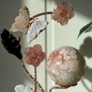 Magisk Garden Krystallholder - Jordbærkvarts, Flammekvarts, Blomster Agat, Jade & Obsidian thumbnail