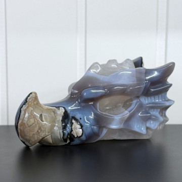 Stort Vulkan Agat Dragehode (2,2KG)