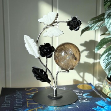 Mystic Garden Krystallholder - Jade & Obsidian