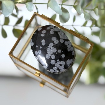 Snøfnugg Obsidian Håndstein #1