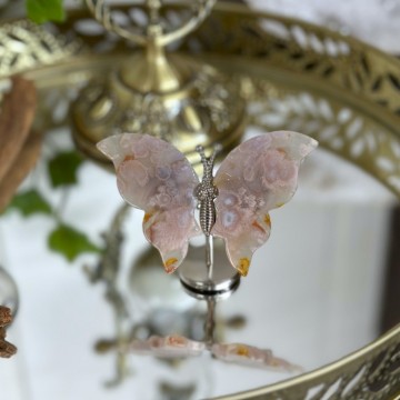 Små Blomster Agat Sommerfuglvinger